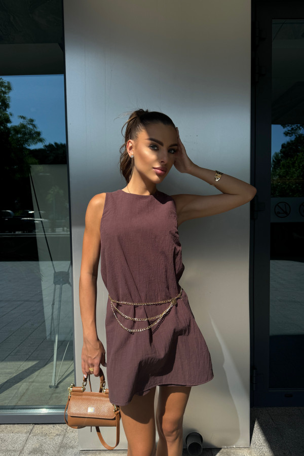 Сукня ромпер шоколадна