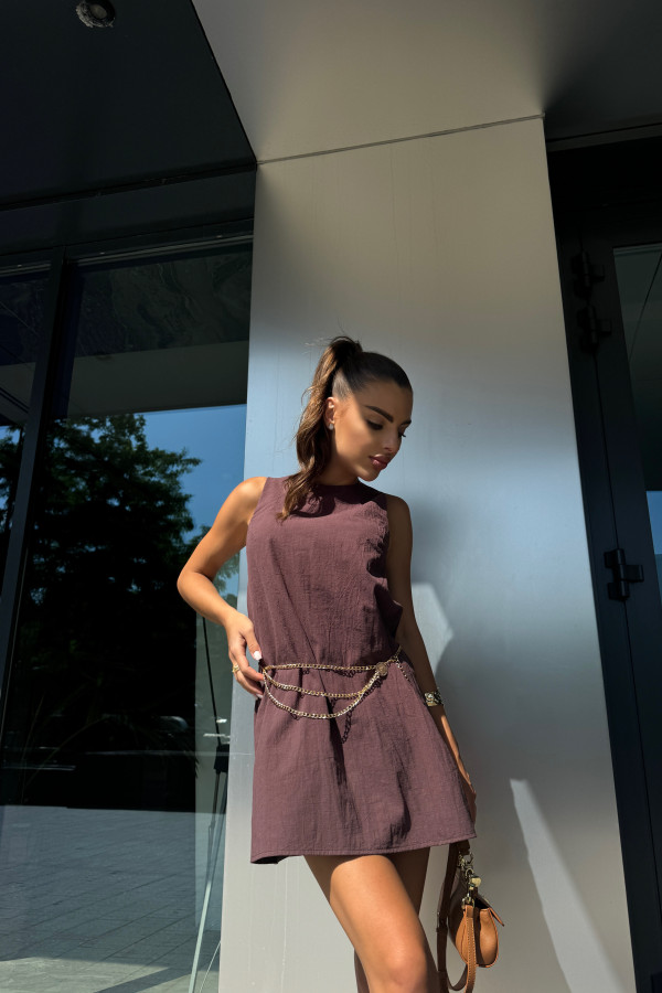 Сукня ромпер шоколадна