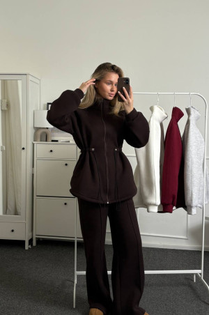 Костюм теплый на флисе шоколад