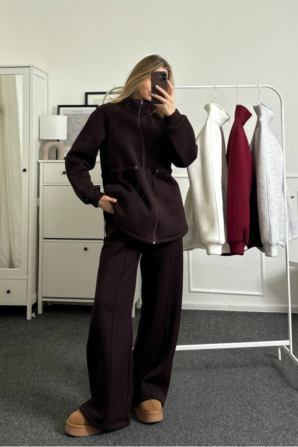 Костюм теплый на флисе шоколад