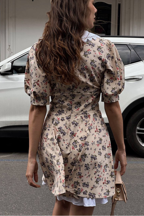 Сукня з шортиками молочна 