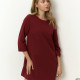 Сукня ромпер бордо з довгим рукавом 