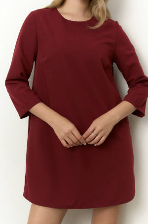 Сукня ромпер бордо з довгим рукавом 