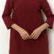 Сукня ромпер бордо з довгим рукавом 