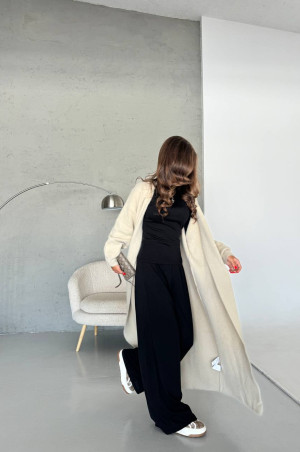 Довгий кардиган бежевий