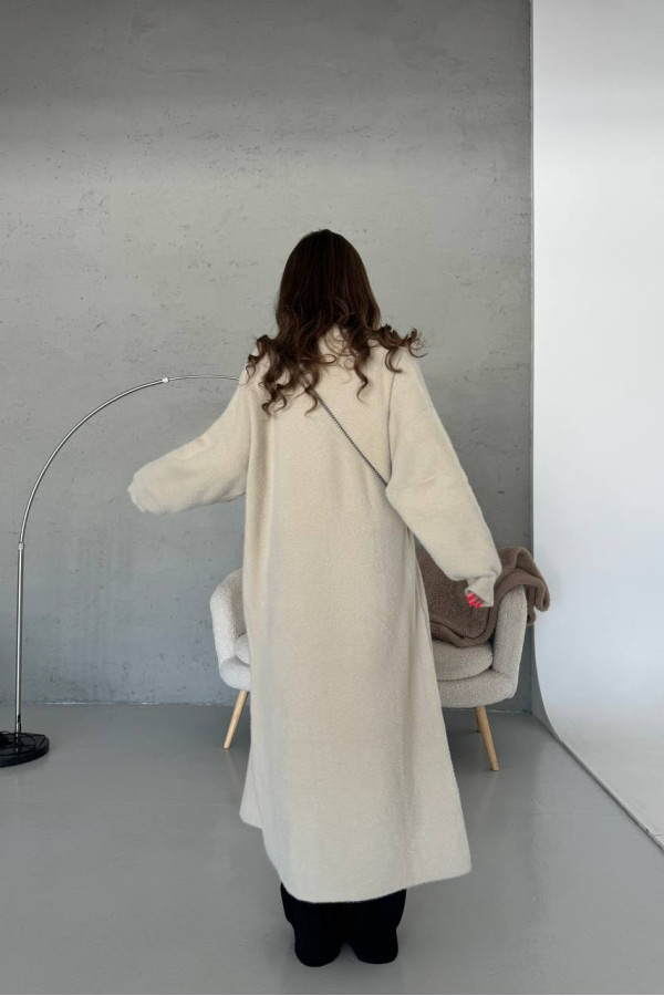 Довгий кардиган бежевий