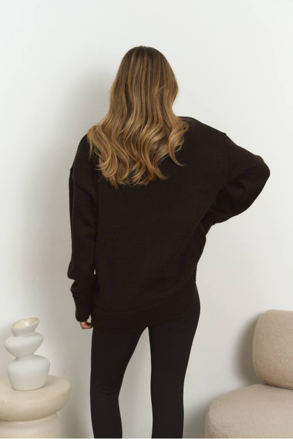 Светр Я Ж ГОВОРИЛА кольору гіркий шоколад 