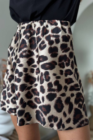 Коротка спідниця леопардова