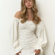 Сукня з драпіруванням молочна