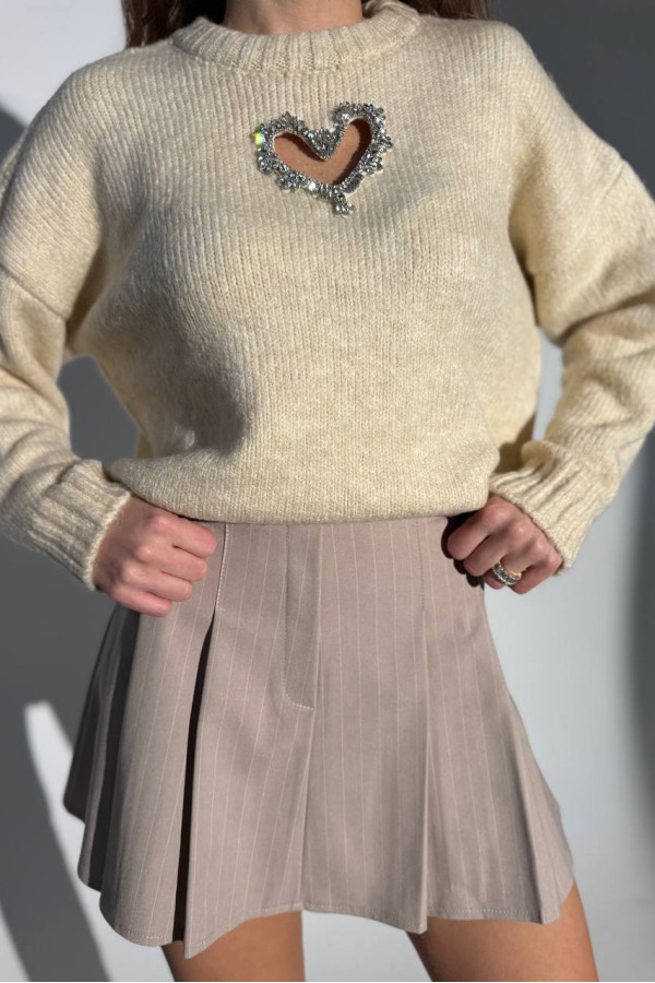 Светр Серце бежевий