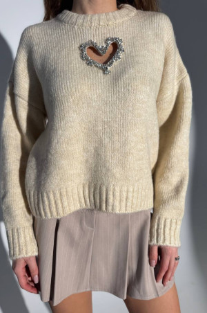 Светр Серце бежевий