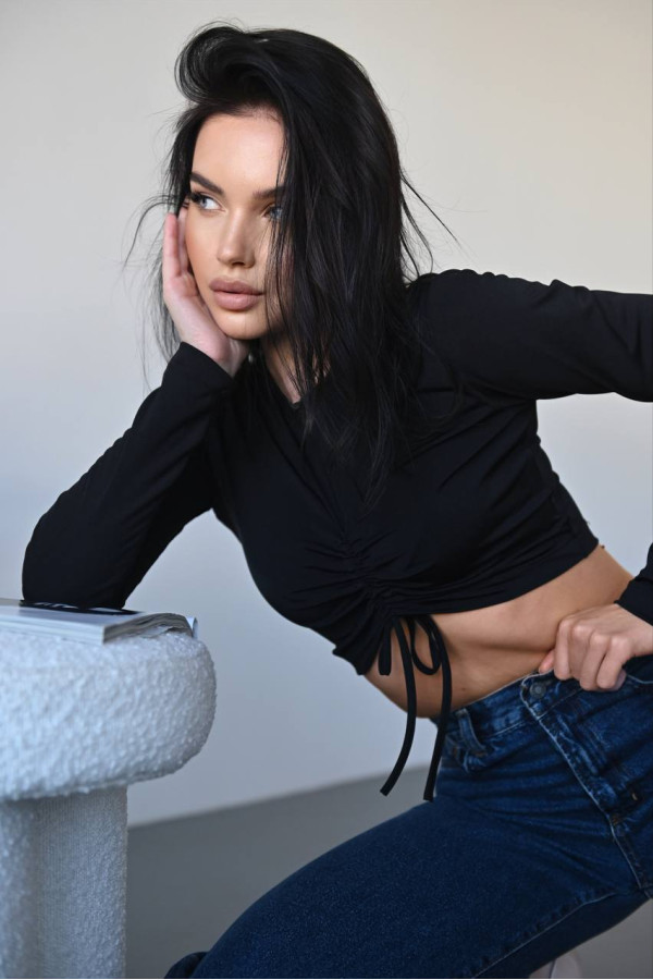 Лонг з затяжкою чорний