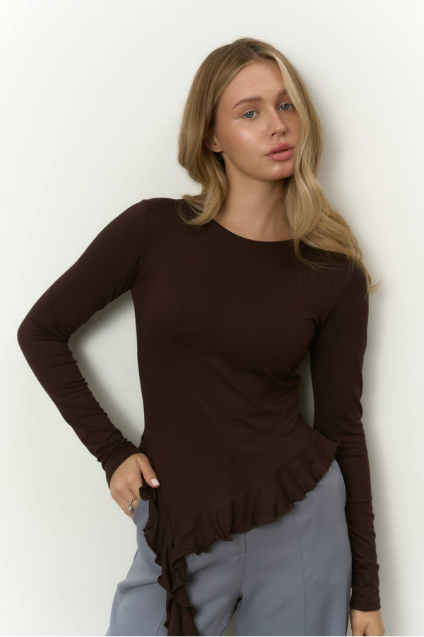 Базовий лонг шоколадного кольору медуза