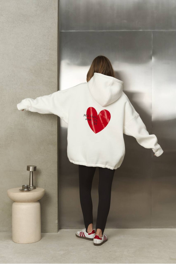 Худі Україна молочне Unisex's Серце