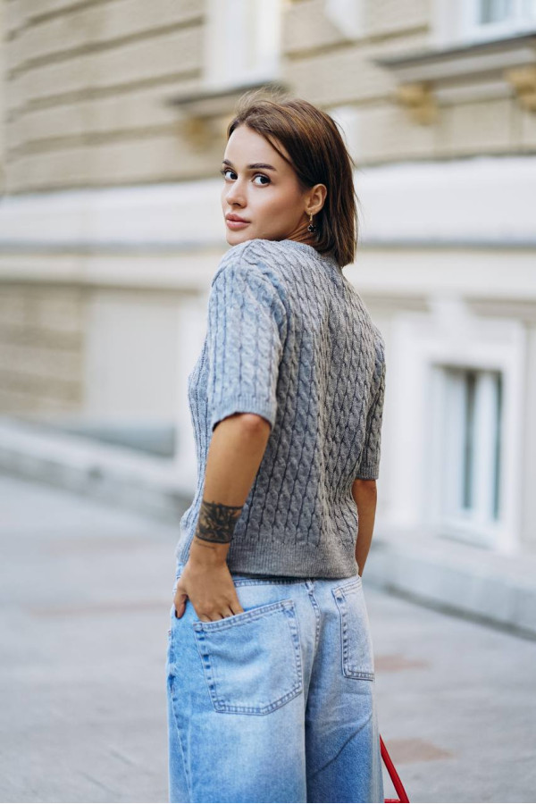 Кардиган в стилі H&M сірий 