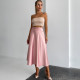 Спідниця міді рожева  на запах