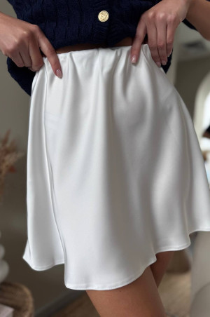 Коротка спідниця молочна