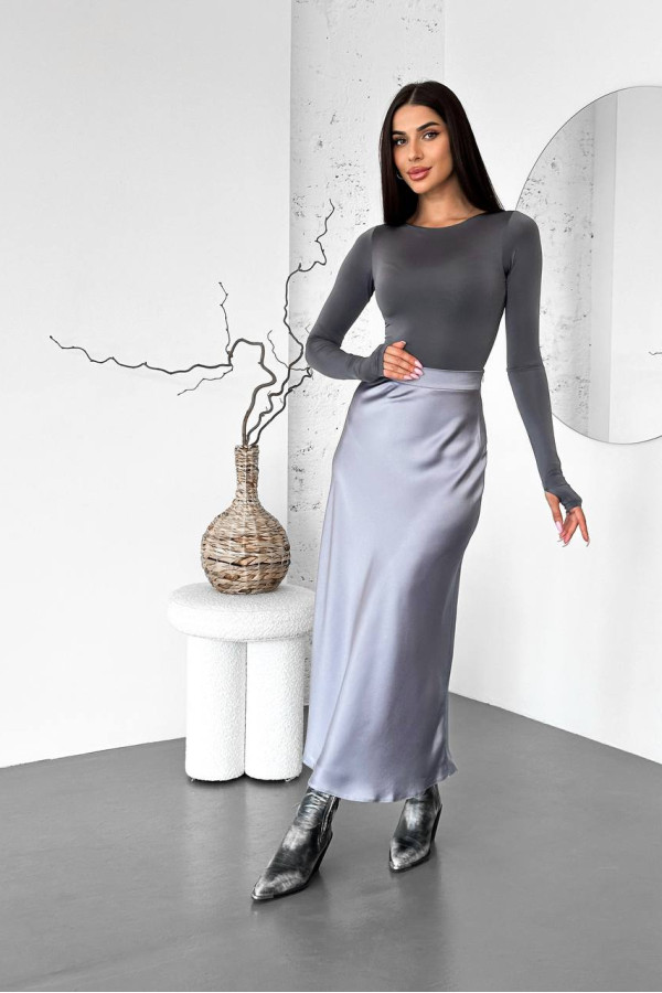 Спідниця міді сіра