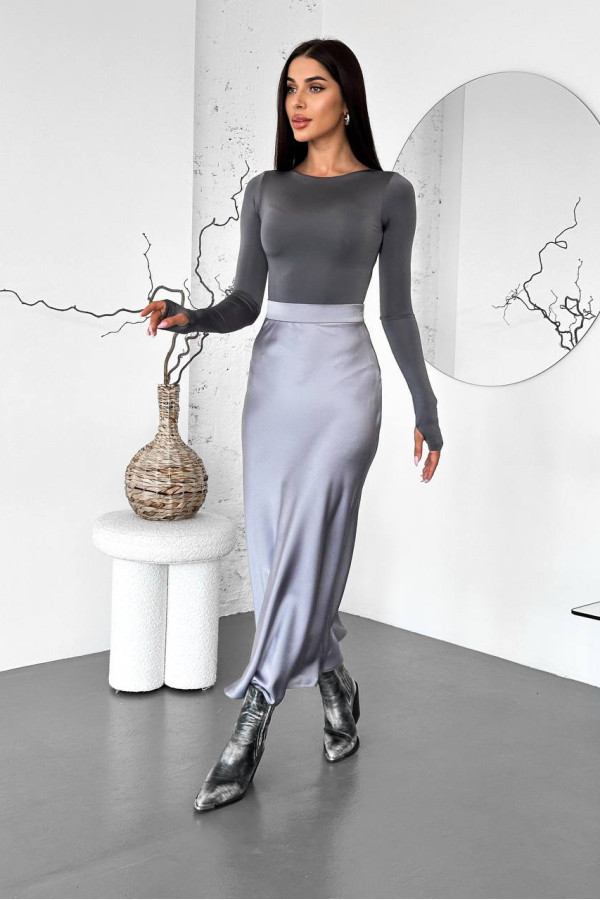 Спідниця міді сіра