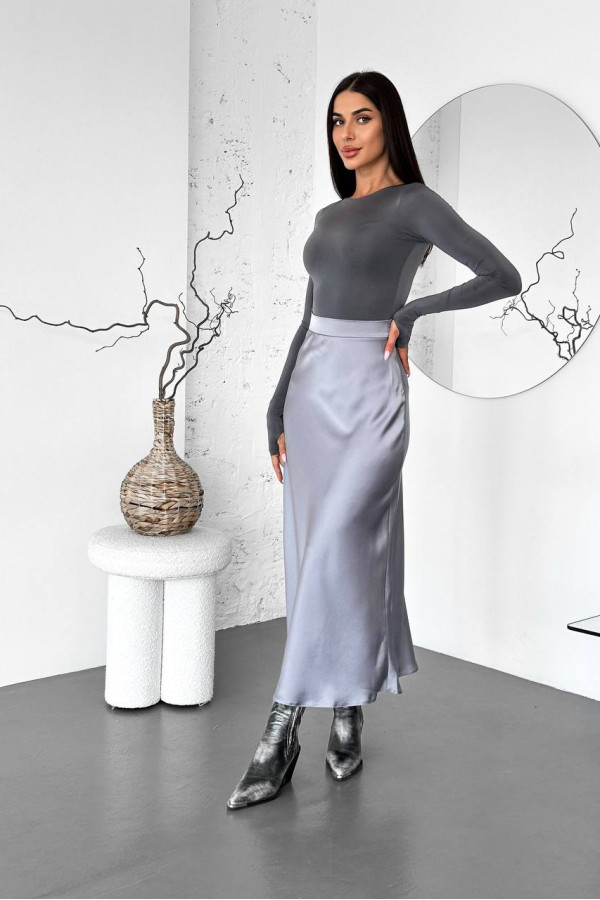 Спідниця міді сіра