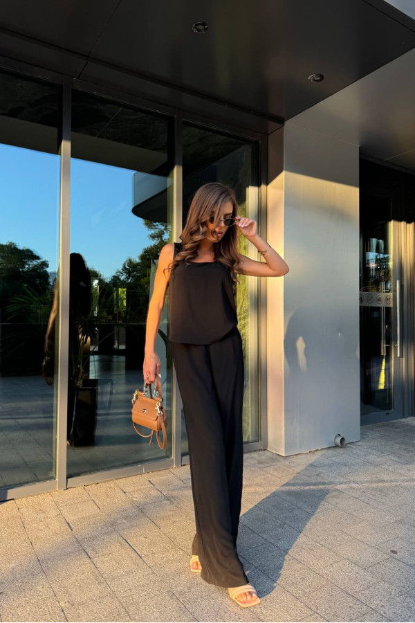 Легкі штани вільного крою чорні