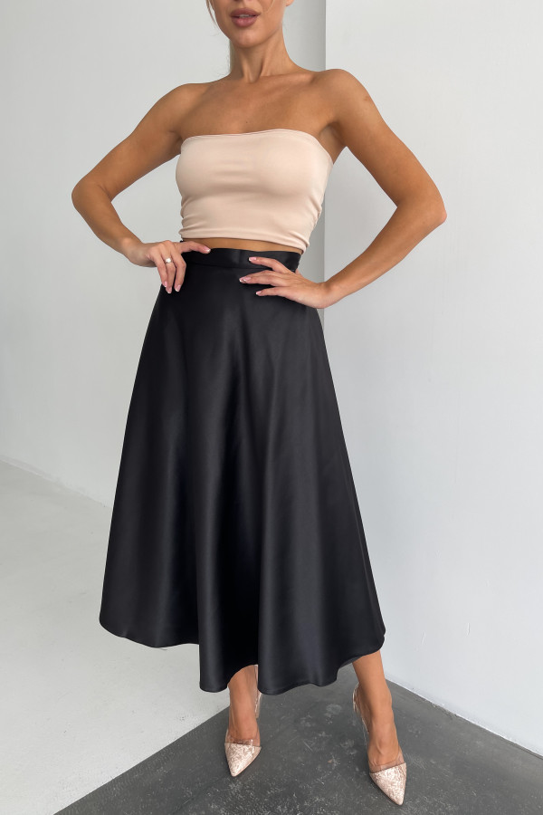 Спідниця міді чорна на запах