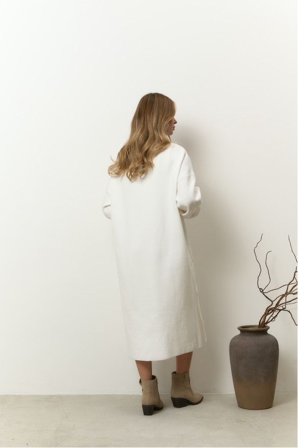 Набір з сукні та кардигану молочний