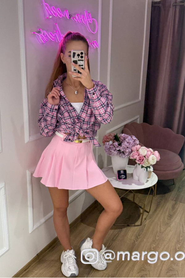 Спідниця-шорти рожева 