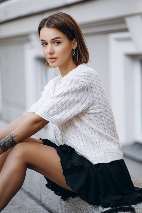 Кардиган в стилі H&M молочний