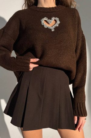 Спідниця-шорти темно шоколадна