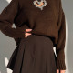 Спідниця-шорти темно шоколадна