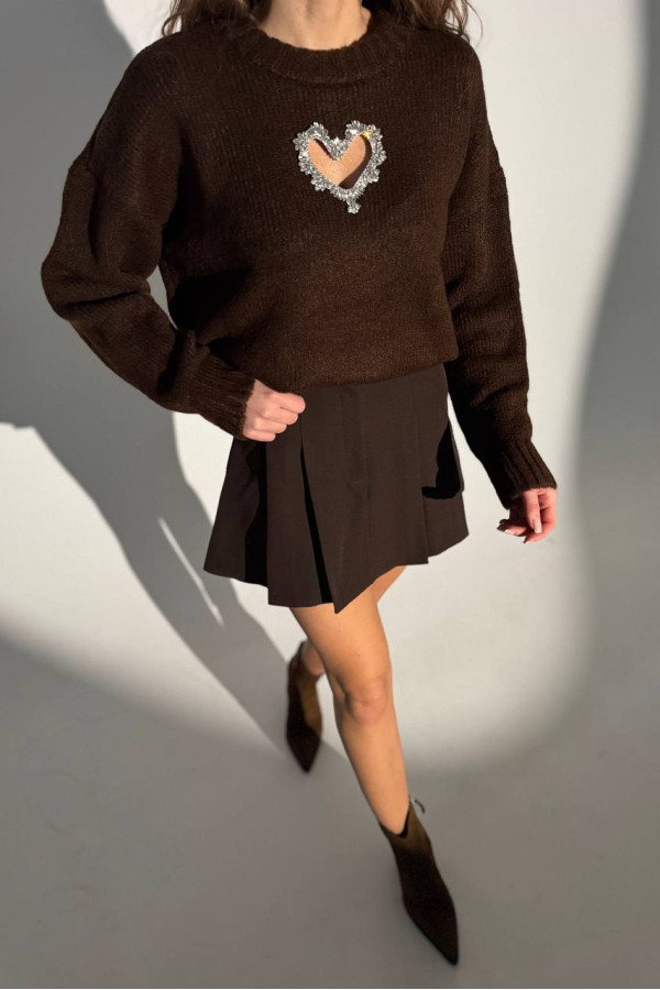 Спідниця-шорти темно шоколадна