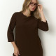 Сукня ромпер шоколадна з довгим рукавом 