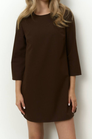 Сукня ромпер шоколадна з довгим рукавом 