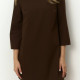 Сукня ромпер шоколадна з довгим рукавом 
