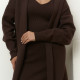 Набір з сукні та кардигану шоколадний