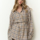 Сорочка фланелева оверсайз бежева 