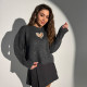 Светр Серце графітовий