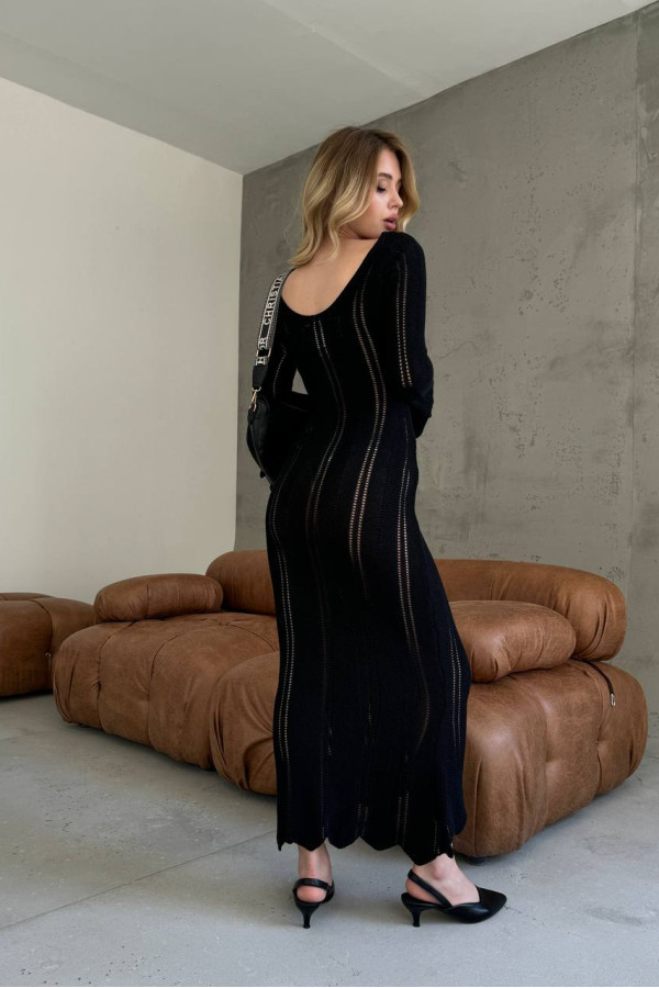 Пляжна сукня чорна максі