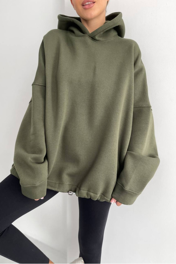 Худі Україна хакі з білим надписом Unisex's