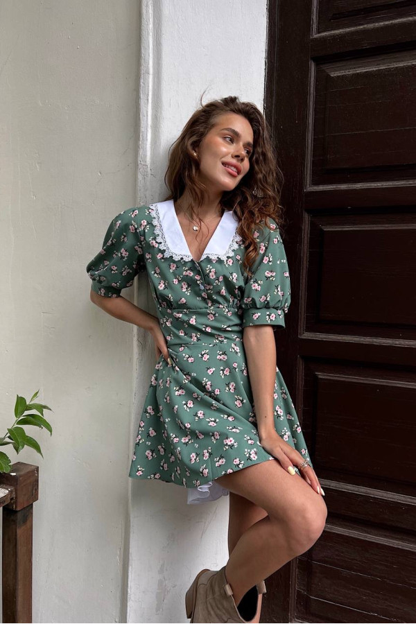 Сукня з шортиками зелена 