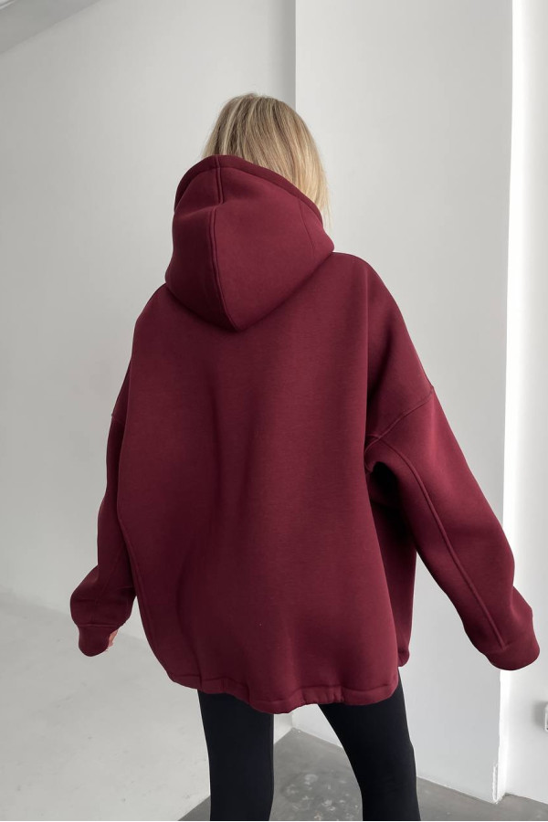 Худі базовий оверсайз бордо