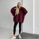Худі базовий оверсайз бордо