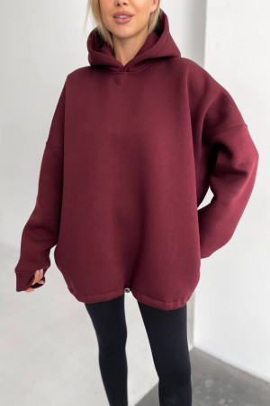 Худі базовий оверсайз бордо