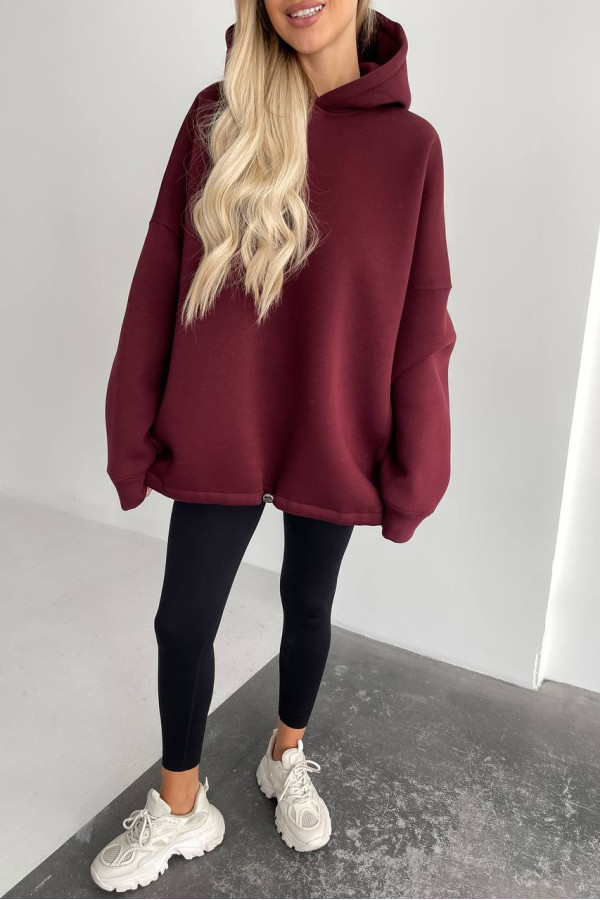 Худі базовий оверсайз бордо