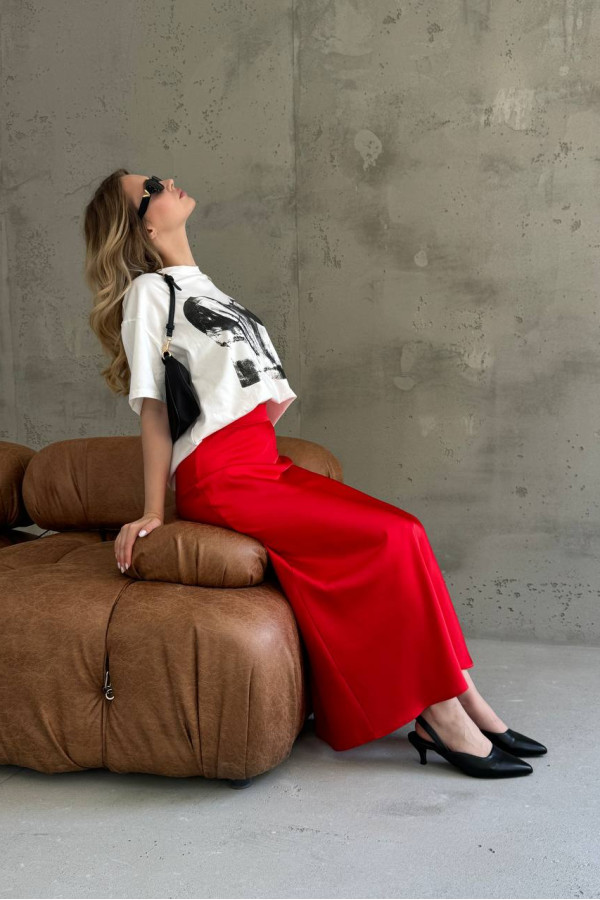 Спідниця міді червона