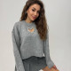 Светр Серце сірий