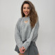 Светр Серце сірий