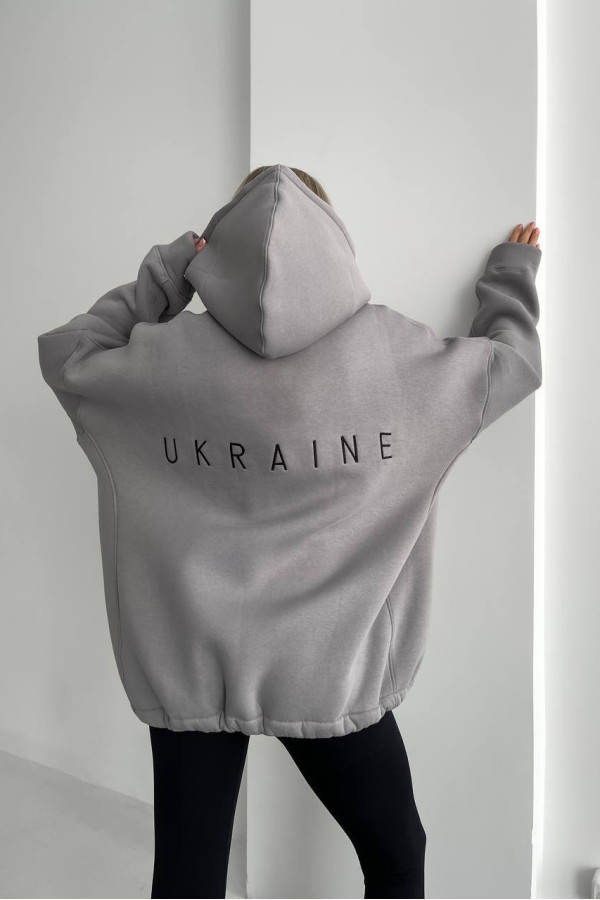 Худі Україна графіове з чорним надписом Unisex's