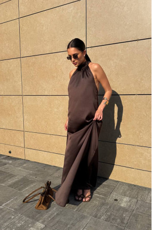 Ніжна сукня максі шоколадна